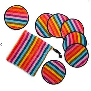 MACKENZIE-CHILDS Calypso Stripe Makeup Discs - NEW